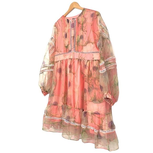 Cynthia Rowley Pink Floral Mini Dress - Picture 4 of 12